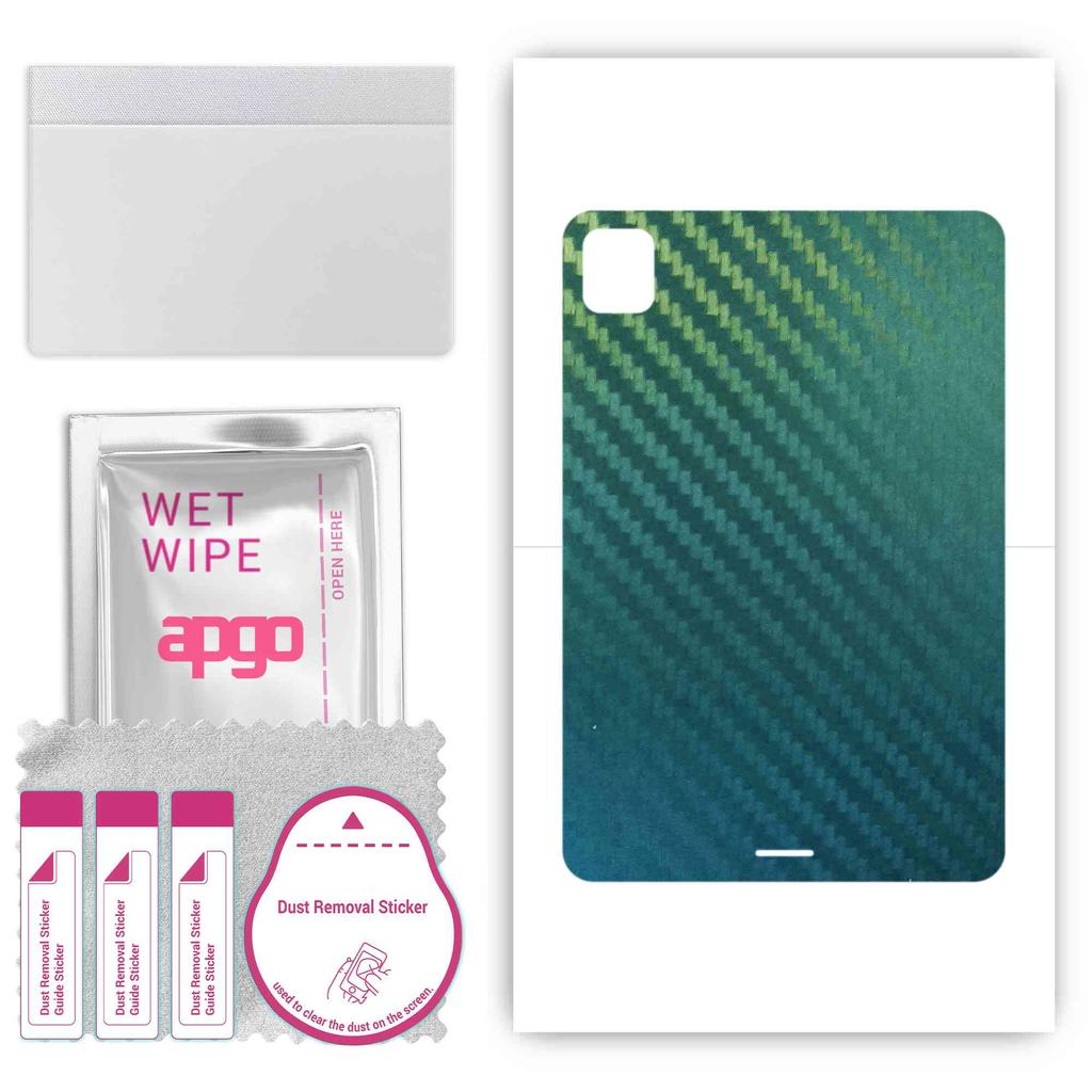 apgo Protective Skin Sticker for the back compatible with TCL NXTpaper, Wrap Film, Foil, Vinyl - Pattern Carbon Chameleon CAKA1