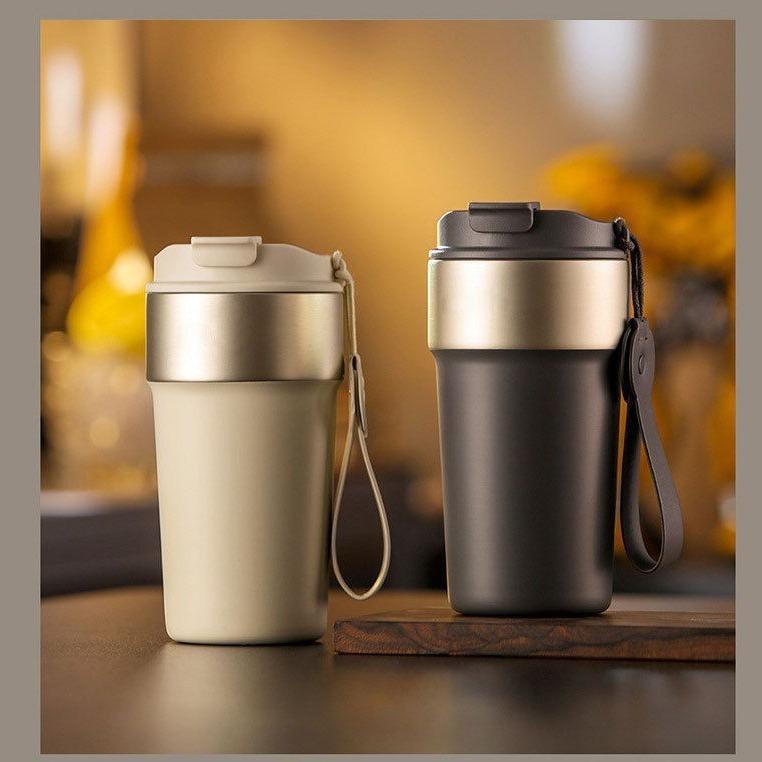 Exquisite 316 Stainless Steel Thermos Cup, High Value Coffee Cup, Convenient Double-Layer Vacuum Car Gift Water Cup