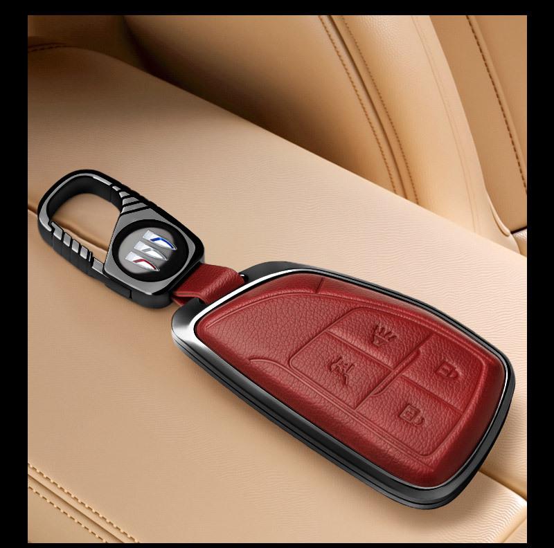 Совместимый чехол для ключей для Buick Encore, Envision, Regal, Envision GX/Flag Моделей, Дизайн с пряжкой-ракушкой.