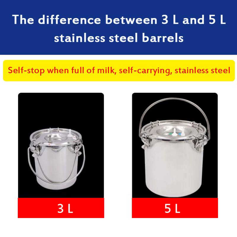 3L/5L доильный аппарат автоматический электрический и пульсирующий для коров, коз, овец, вакуумный насос, доильное ведро из нержавеющей стали