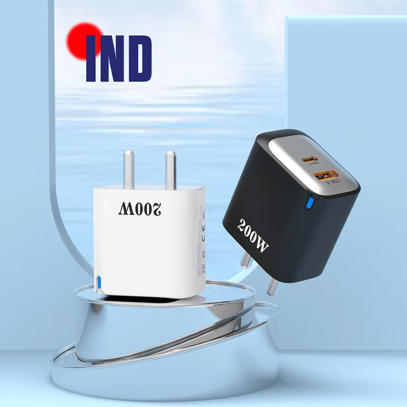 Новый 200 Вт USB Type C Адаптер для быстрой зарядки телефона Quick Charge USB PD Вилка EU US UK Для iPhone Samsung