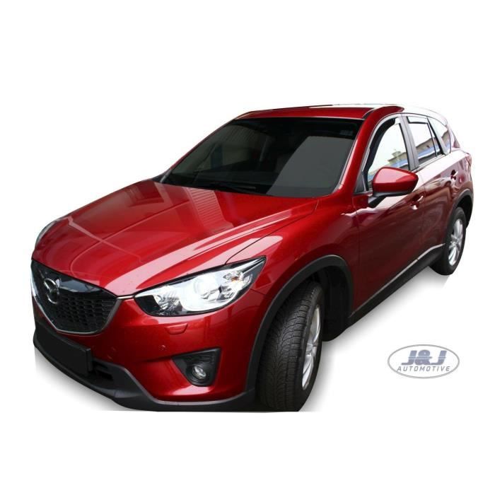 Дефлекторы воздуха - J&J AUTOMOTIVE - Mazda CX-5 - Тонированный - Простая установка - Усиленный акрил