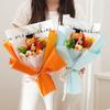 Crochet Bouquet Graduation Flower Gift Hand-woven Sunflower Bouquets Graduation Finished Crochet Flower Birthday Gift