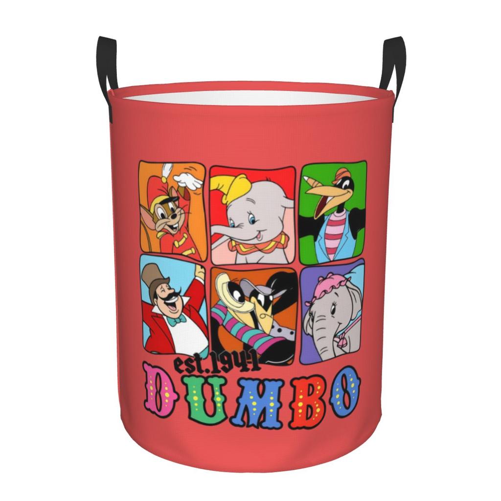Dumbo Anime Laundry Basket Foldable Large Clothing Storage Bin Musical Fantasy Comedy Baby Hamper
