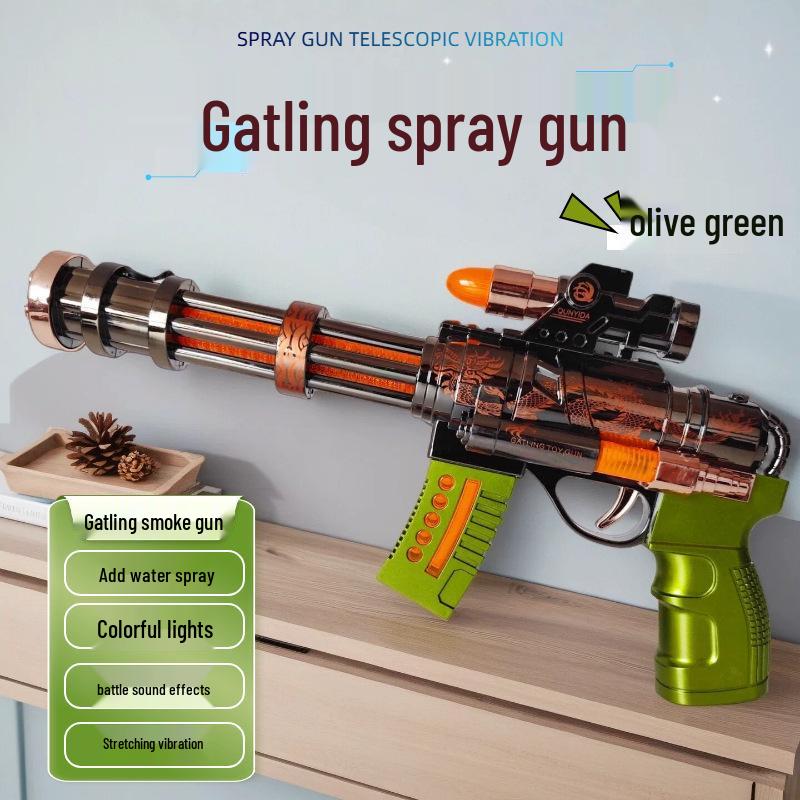 Gatling Electric Sound & Light Spray Gun Toy for Kids