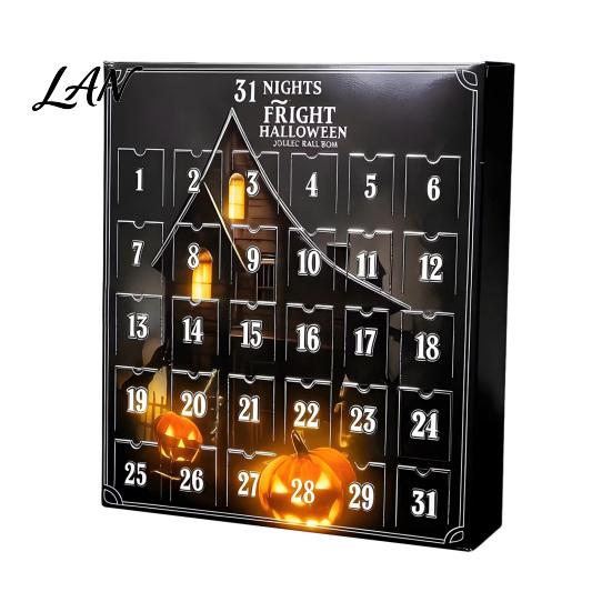 Fun Halloween Countdown 2026 Advent Calendar, 24 Day Box with Spooky Mini Festive Gift Figures, 3D Collectible Holiday Decor for Kids, Party