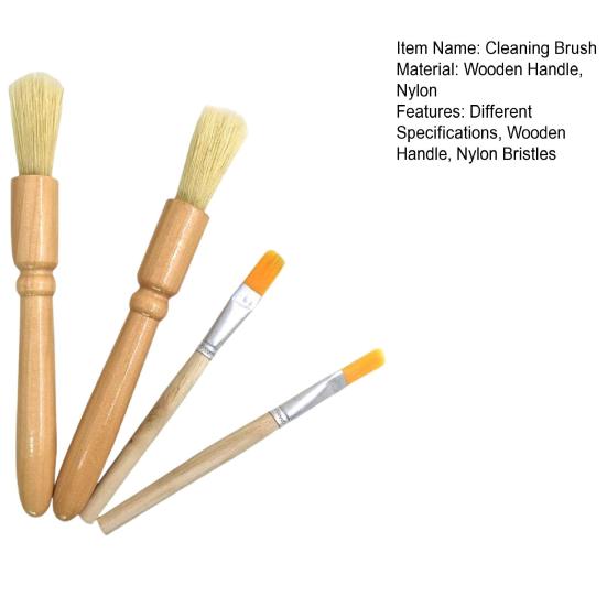 4 шт./компл., деревянная ручка, нейлоновая щетина, щетка для кофейного порошка, кофемашина для эспрессо, набор щеток для чистки, кухонные гаджеты