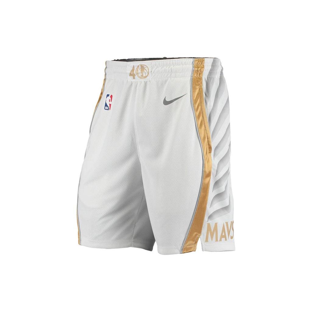 Nike Шорты баскетбольные мужские с буквенным узором и цветными блоками X NBA City Edition, белые CN1969-100