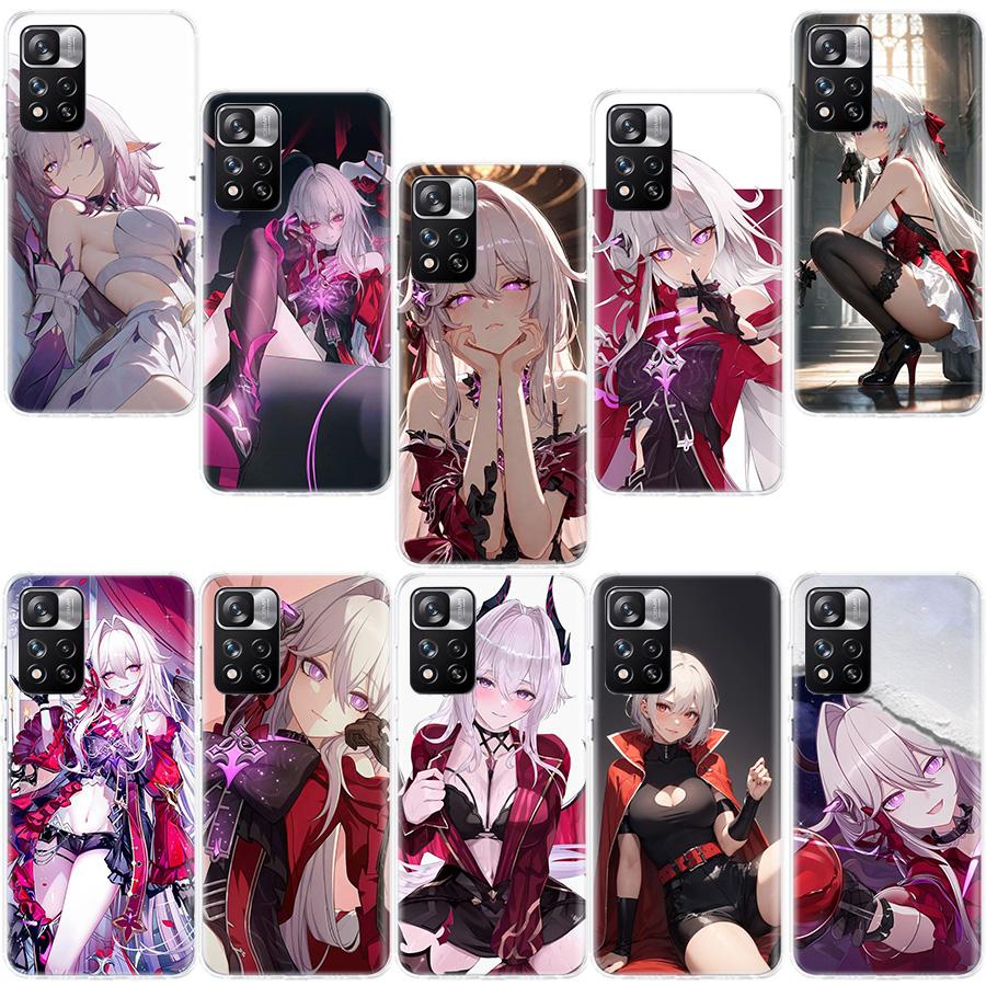 Чехол для телефона Honkai Impact 3rd Для Redmi Note 13 12 Pro Plus 14 15 Pro 5G 11 11T 11E 11S 10 Pro 10S 9 9S Чехол Cell Прозрачный ТПУ Capa