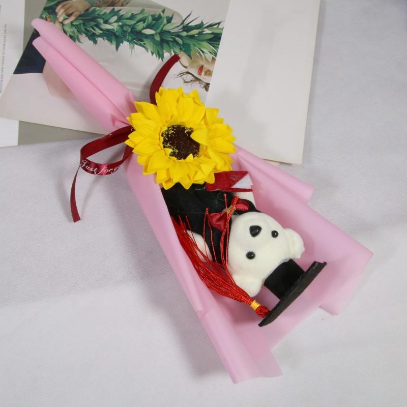 Graduation Gift Bear Bouquet Plush Toy Cartoon Lovely Bear New Animal Bouquet  Birthday Party