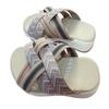 Large-sized Thick-soled Shoes Cross-sandals Flat-bottomed Fly-woven Soft-soled Shoes and Casual Sandals
