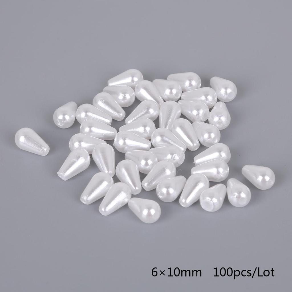 50-100 шт. ABS искусственный жемчуг акриловые рисовые бусины с двумя отверстиями для изготовления модных ювелирных изделий DIY ожерелье браслет