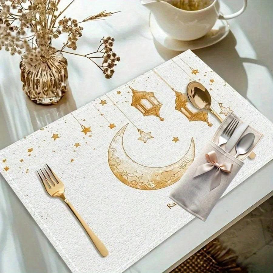 1 шт. Хлопково-льняная салфетка на стол, Кухонное украшение, Клетчатый принт, Термостойкая и водонепроницаемая подставка для посуды