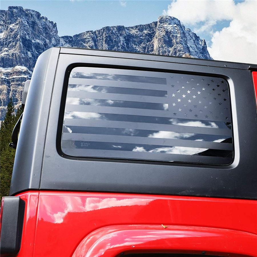 Вырезанная наклейка с флагом США для Jeep Wrangler JK 07-17