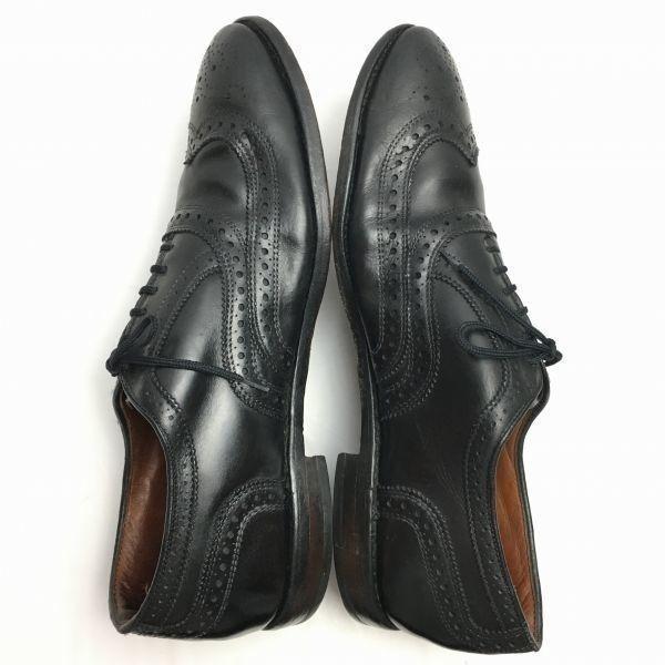Allen Edmonds 80-е Винтажные МакАллистер Броги с крылышками Черные Размер 10.5D / 28.0-28.5см(ИСПОЛЬЗОВАЛ)
