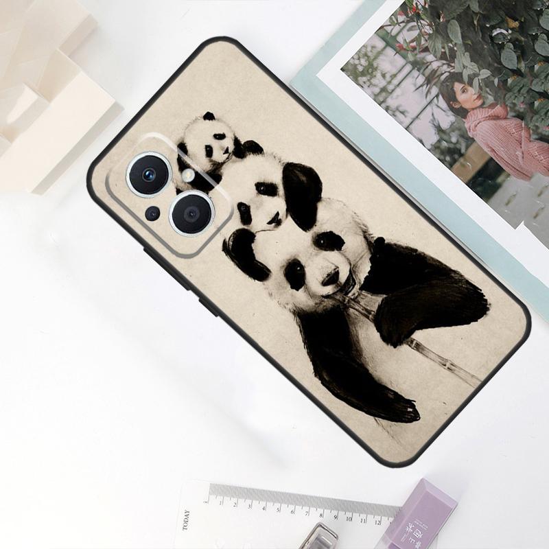 Чехол с милым мишкой-пандой Для OPPO Reno 11F 4Z 5Z 8T 10 Pro 4 6 7 8 5 Lite OPPO Find X6 Pro X2 X3 X5 Lite Обложка
