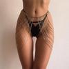 Ornament Summer Versatile Metal Waist Chain Multi-Layer High Sense Tassel Rhinestone Chain Sexy Body Chains