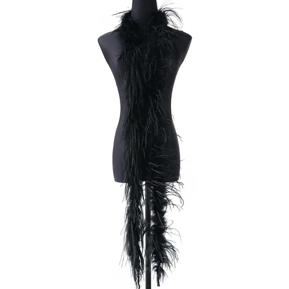 1Ply Ostrich Feather Boa 13-15CM Long Feathers Trims for Crafts Party Dress Sewing Decoration Plumas Ribbon 2 Meters Multicolor