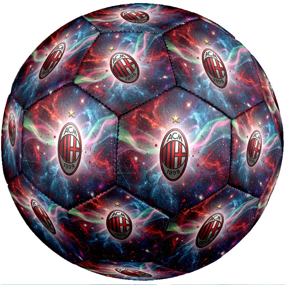 Футбольный мяч в тематике AC Milan, размер 5. Мягкий на ощупь, профессиональный тренировочный мяч для занятий спортом на открытом воздухе.