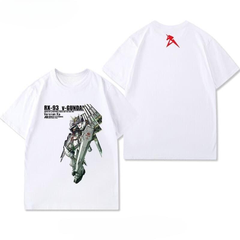 New Mobile Warrior Gundam Counterattack Xia Ya Short-Sleeved T-shirt Men's Pure Cotton Amro V Up To RX-93 Manatee Gundam