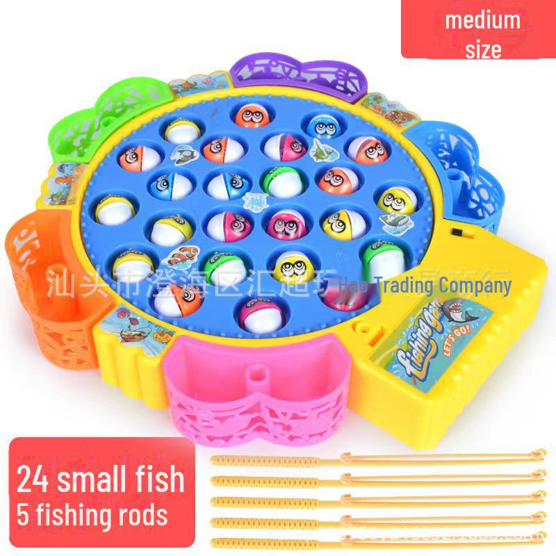 Multifunctional Musical Magnetic Fishing Toy for Kids - Rotating Electric Early Learning Game