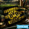Custom Name Bvb 09 Football Club Flannel Blanket, Use for Birthday/Holiday Gift, Soft Blanket for Sofa/Bed/Camping/Office, Home Decor