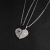 Couples Jewelry Heart Necklaces Couple Necklace Stainless Steel Engraved Love Pendants Necklace Valentine'S Day