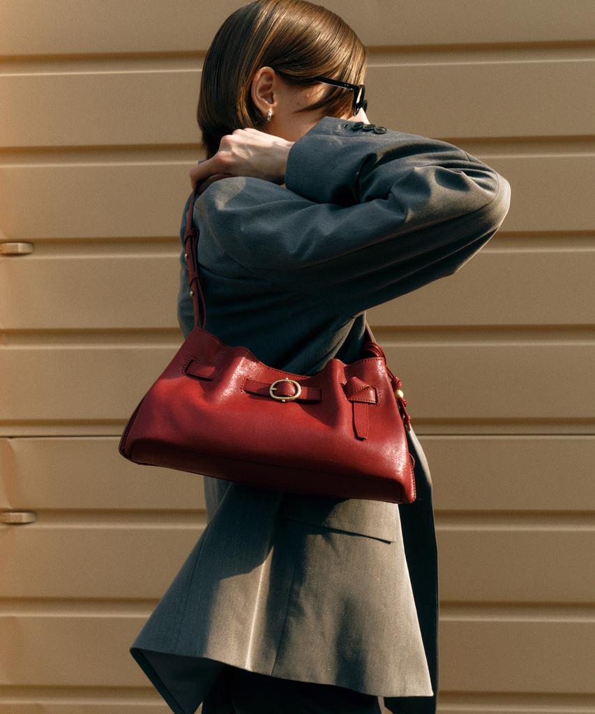 Jillstuart Acc [Brett] Brett Leather Buckle Detail Shoulder Bag S 3 Colors