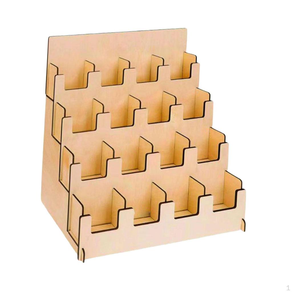 Подставка для поздравительных открыток, держатель, 4 уровня, простая сборка, стеллаж для хранения, коллекционная карта