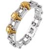 Cool Steel Skull Face Heads Motorcycle Chain Bracelet for Men Unique Gothic Men's Bracelets Punk Rock Jewelry Accessory Gifts