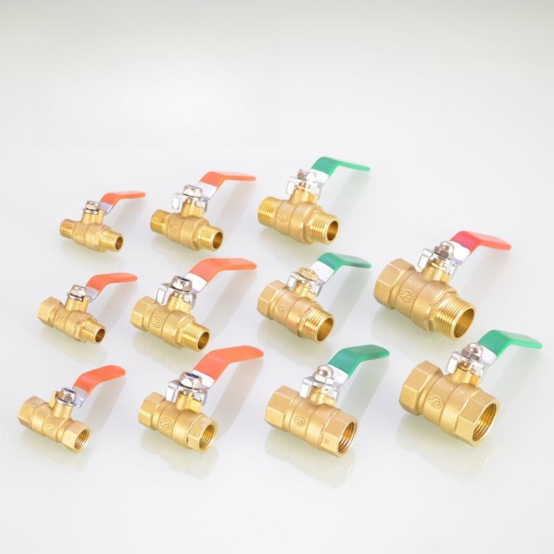 1/2 3/4 1" Brass Thread Connector Valve Water Pipe Fittings Quick Connector Ball Valve Garden Watering Irrigation Copper Coupler