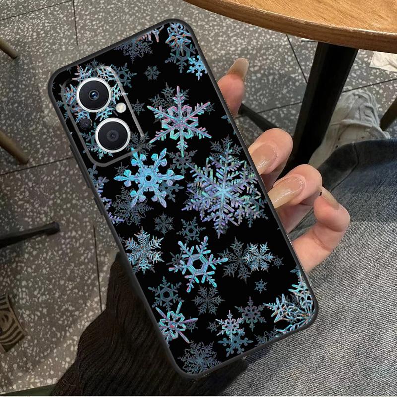 Снежинка Зима Для OPPO Reno 11F 12F 13F 14F 8T 10 11 12 13 14 Pro 8 7 Lite OPPO Find X8 X6 X5 X9 Pro Чехол