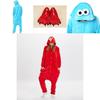 Уютный взрослый костюм-пижама Elmo и Cookie Monster из Улицы Сезам для расслабляющего сна