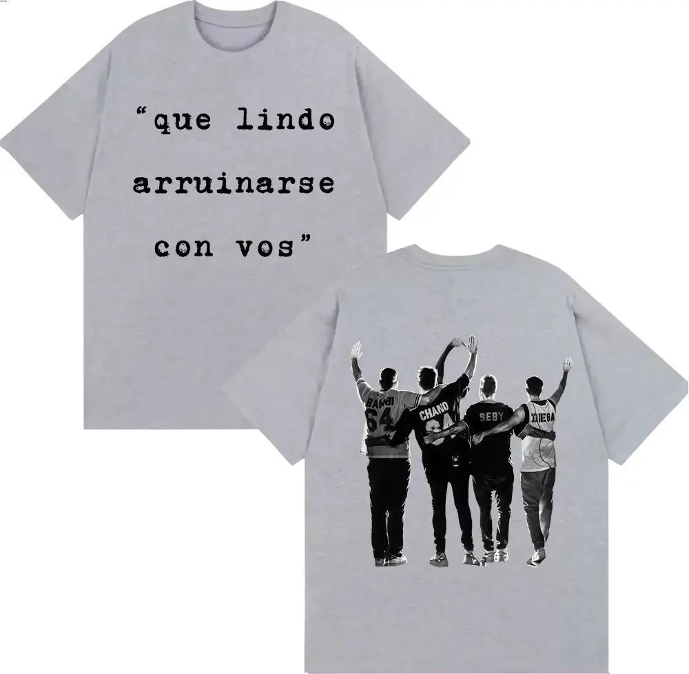2026 Tan Bionica _que Lindo Arruinarse Con Vos_ Print T-shirt Men Women Clothes Fashion Gothic T Shirts Cotton T Shirt