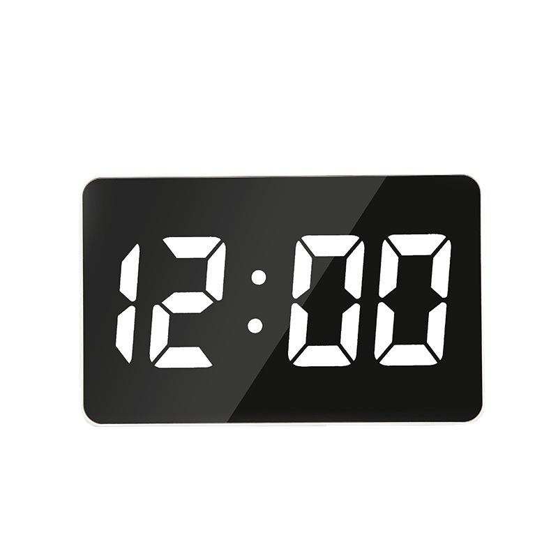 Modern simple LED large screen mirror alarm clock, student children's electronic snooze alarm clock, living room digital clock