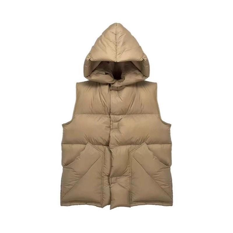 Womens Hooded Down Vest 90% White Duck Thick Puffer Style With Large Pockets Winter 2026