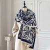 New Classic Printed Scarf Women'S Winter Ins Retro Versatile Thickened Warm Long Shawl Student Dual-Purpose Scarf