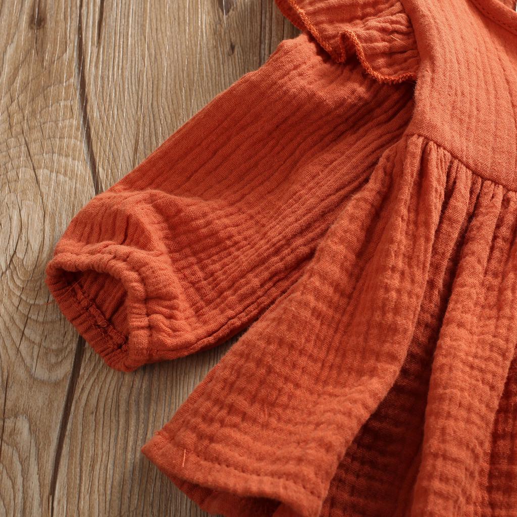 Одежда с цветочным принтом для новорожденных девочек, топ, футболка, брюки, спортивный костюм, американский хлопок и лен с длинными рукавами, осень-зима, однотонное