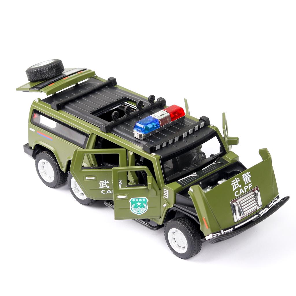 1:32 High Simulation Hummer Lengthen Polices Car Model Diecast Toy Vehicles Alloy Toy Car Kid Toys Christmas A201