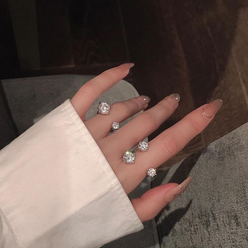 Кольцо с асимметричным дизайном, инкрустированное цирконами, с ощущением холодного ветра, высокое качество, женское кольцо на указательный палец