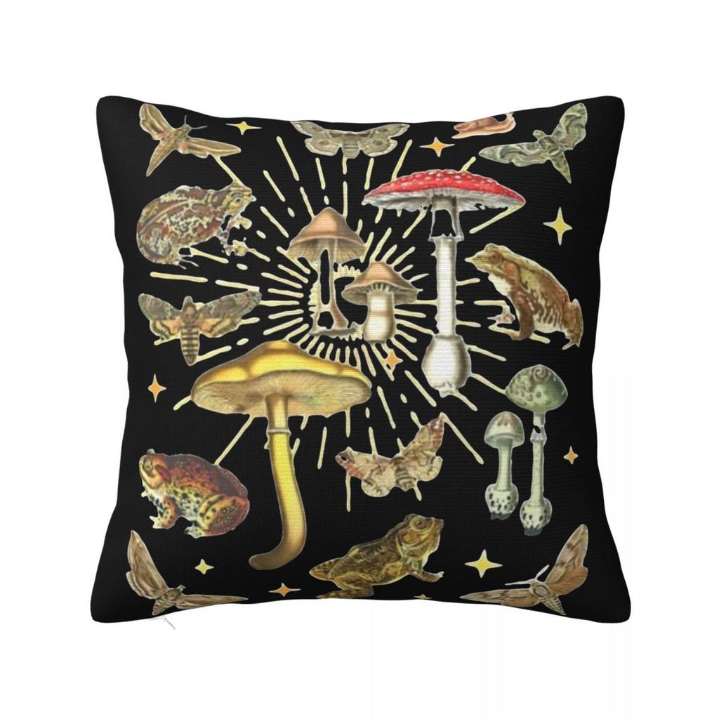 Коттеджкор Эстетика Лягушка Гоблинкор Гругне Фейрикор Гриб Наволочки для Подушек Домашняя Наволочка на Подушку Крутая Наволочка для Подушки-Пледа 4040