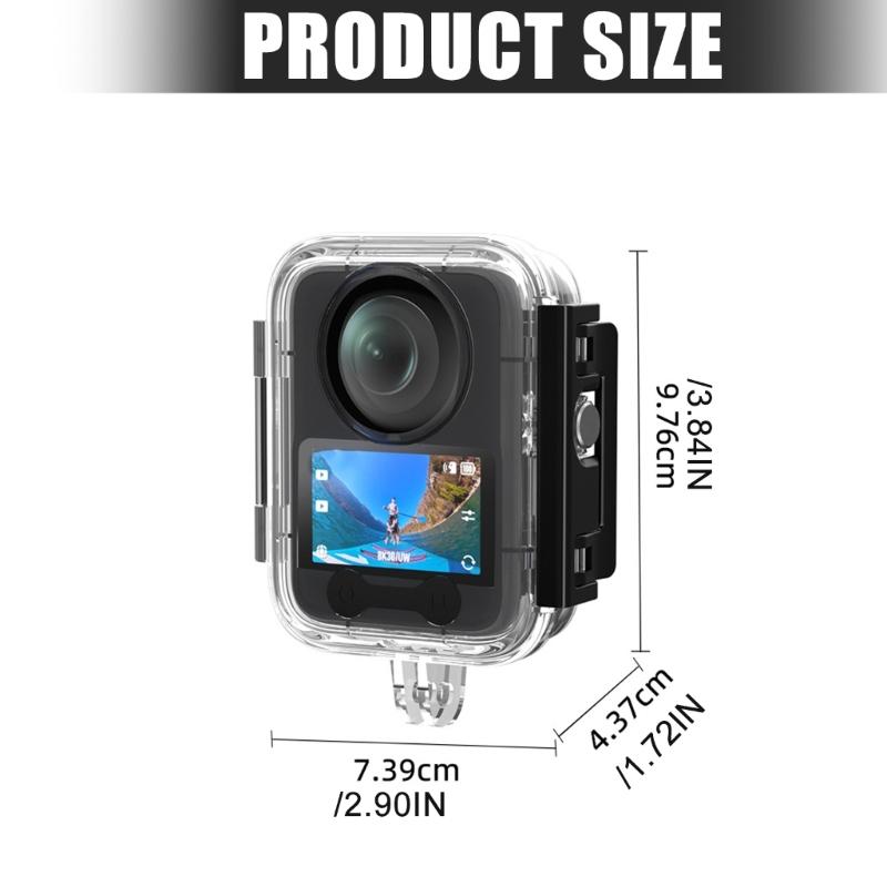 Deeply Sea Diving Case For 360 Action Cameras PC Shell Supports 45M Depth Clear Lens High Clear Footages Design