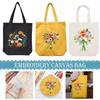 Hoops Sewing Thread Instructions Embroidery Kit Flower Pattern Canvas Tote Bag
