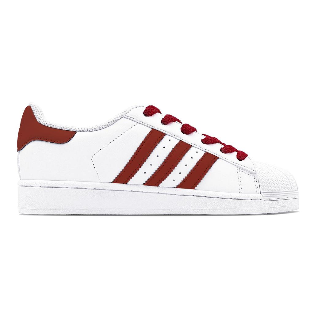adidas Оригинальные SUPERSTAR Нескользящие Износостойкие Низкие Кеды для Скейтборда Унисекс Белый Красный EG4958(Team88-S-BOX)