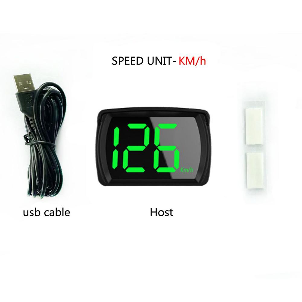 Автомобильный проекционный дисплей (HUD) KM/H, цифровой спидометр GPS со светодиодным дисплеем большого шрифта для автомобиля, грузовика, внедорожника, мотоцикла