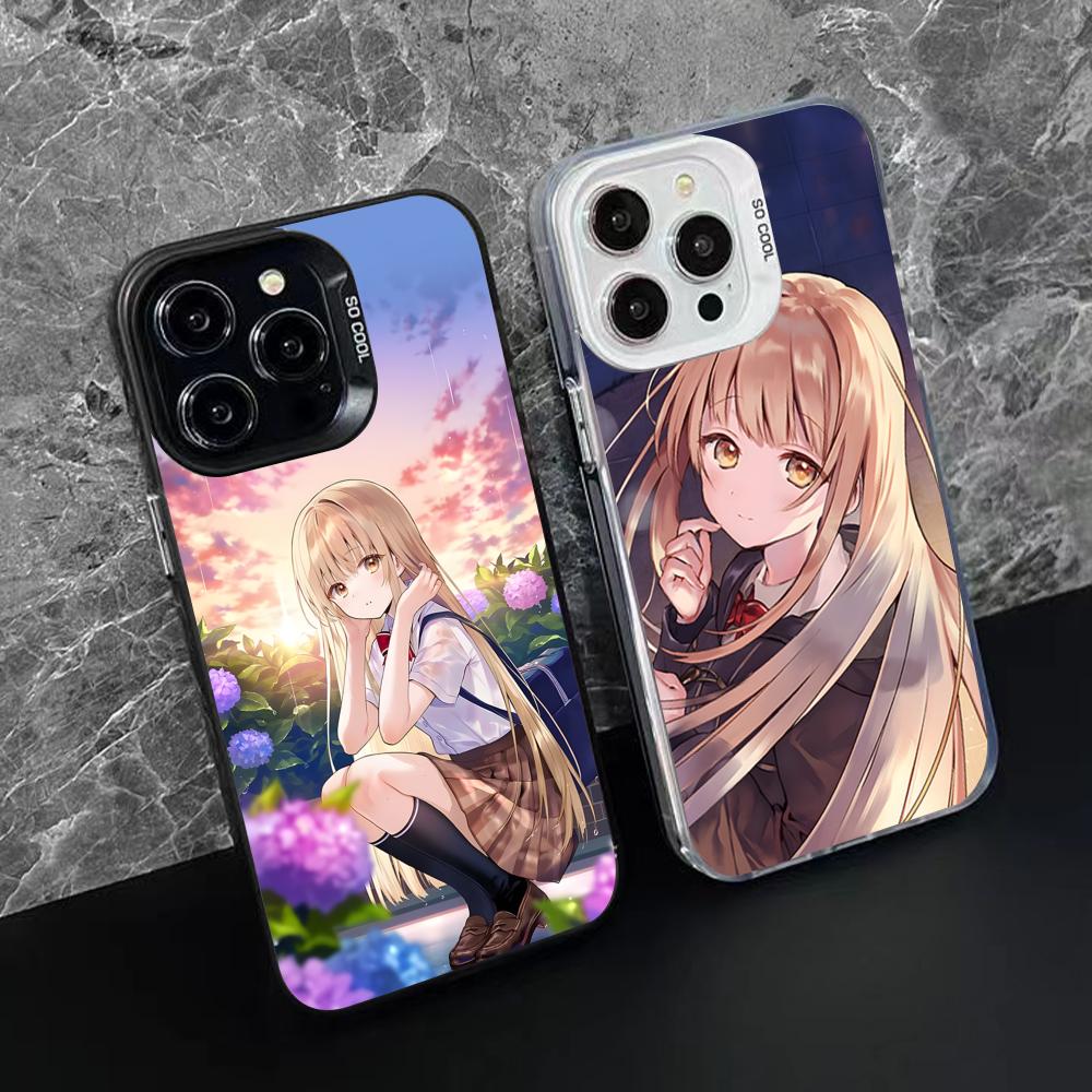 Чехол для телефона Angel Mahiru Shina для iPhone 17 16 15 14 13 12 11 X XR XS Air Pro Max Plus Черный Цветной Серебристый Чехол