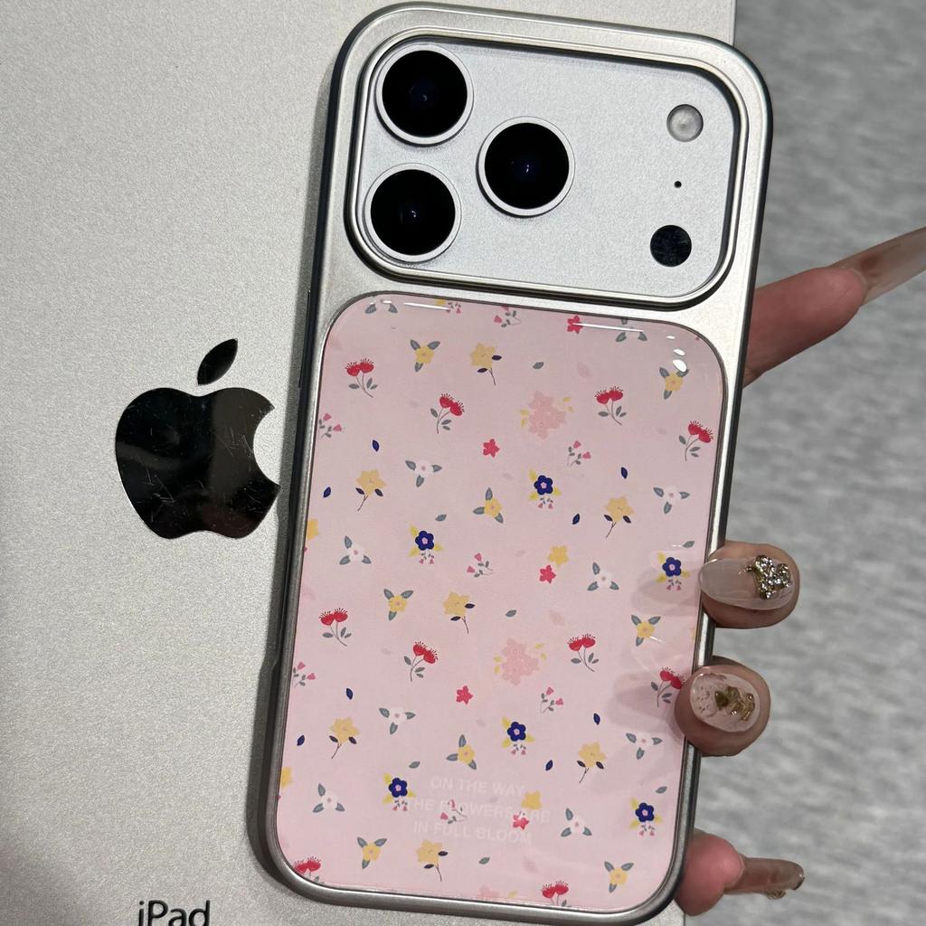 ins Korean full screen color floral application Apple 17Promax mobile phone case IP16 Epoxy water condensation 15pro set