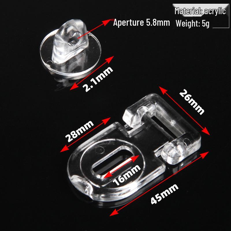 Прозрачная акриловая защелка без сверления для двери, коробки и игрушки