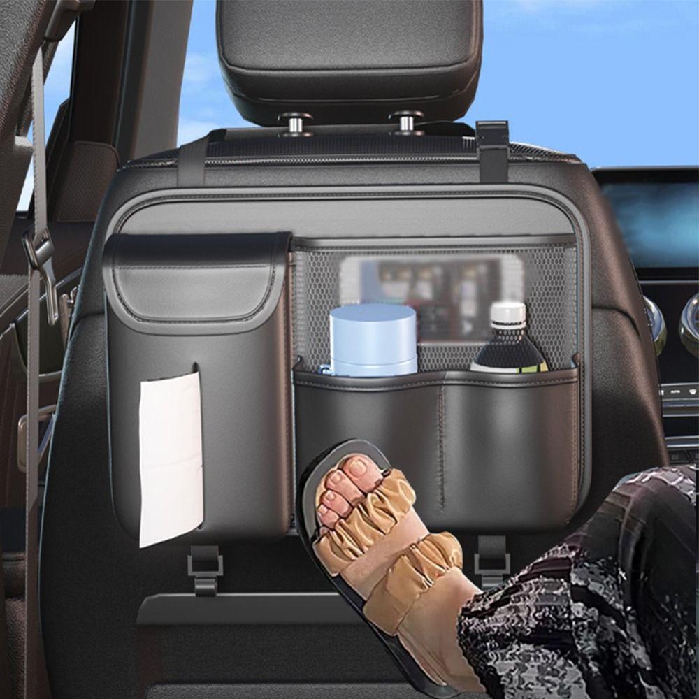 Household Car Back Seat Organizer PU Leather Vehicle Hanging Container Car Accessories