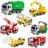 Children's Toy Car Ladder Rescue Fire Wrecker Sanitation Vehicle Sound and Light Toy Inertia Engineering Vehicle